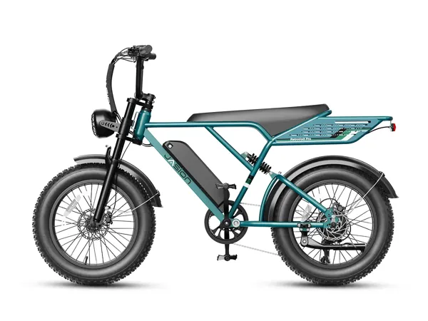Jasion RetroVolt Pro, Jasion moped-style fat-tire e-bike, new at Lake Park Bicycles in North Palm Beach